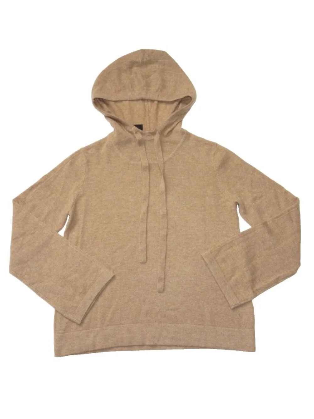 NWT Raffi Cashmere Hooded Sweater in Camel Hoodie Pullover S